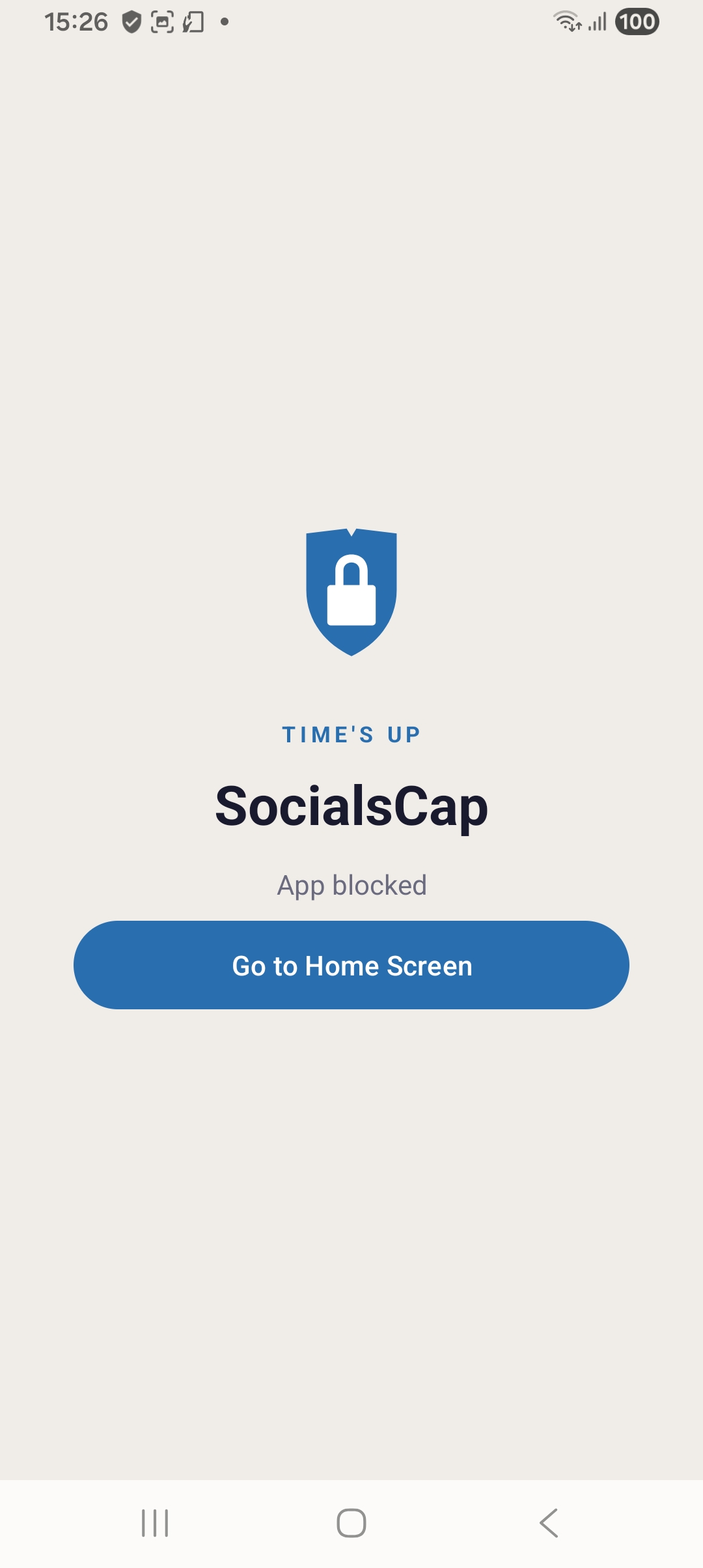 SocialsCap blocked screen