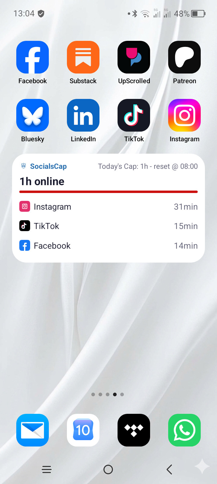 Widget, daily limit almost reached